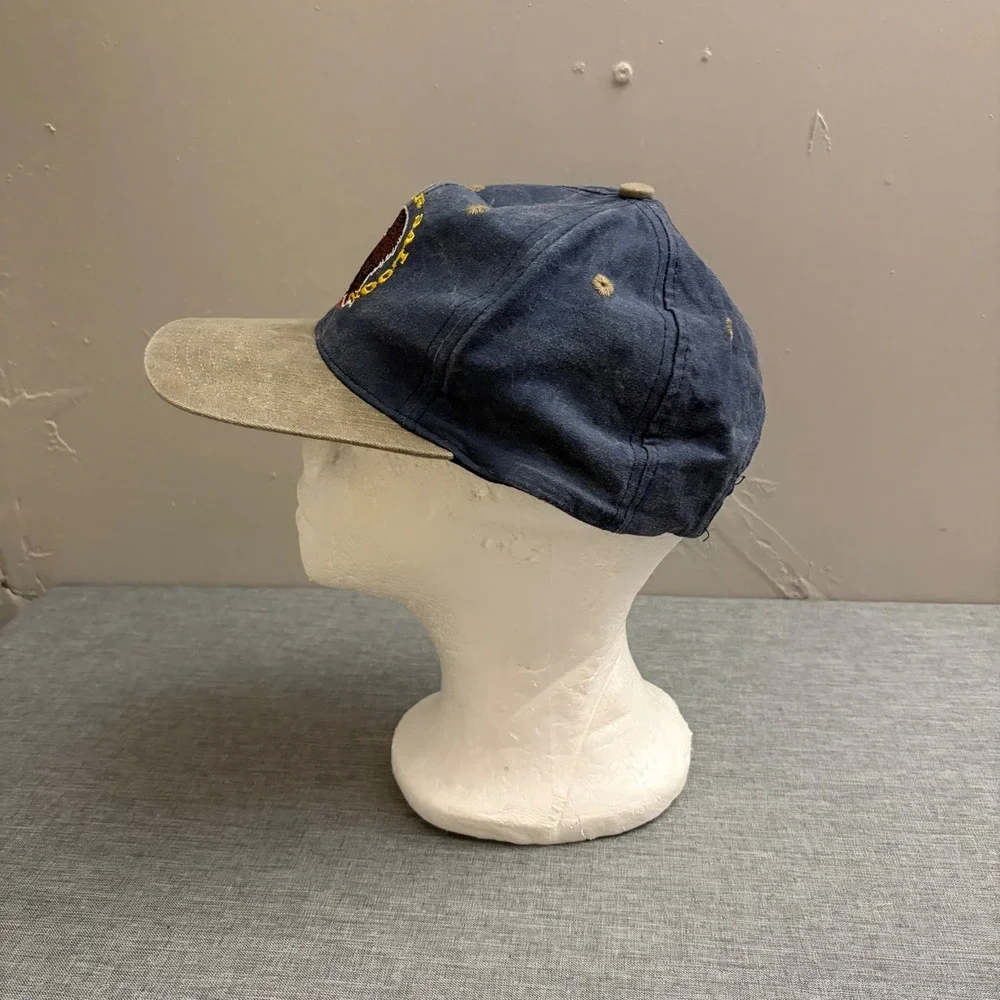 Kati Hat Men OSFA Blue Iron Door Saloon Eagle Vintage 90s Distressed Strapback